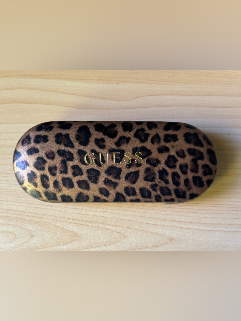 GUESS Leopard Print Sunglasses Case